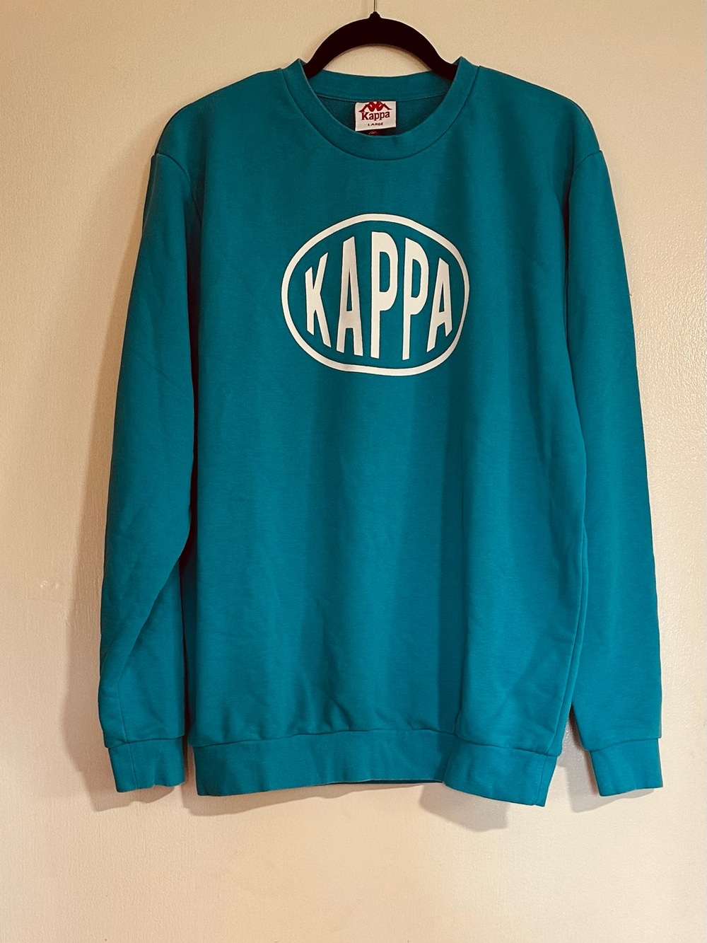 Kappa Teal Crewneck Logo Sweatshirt L
